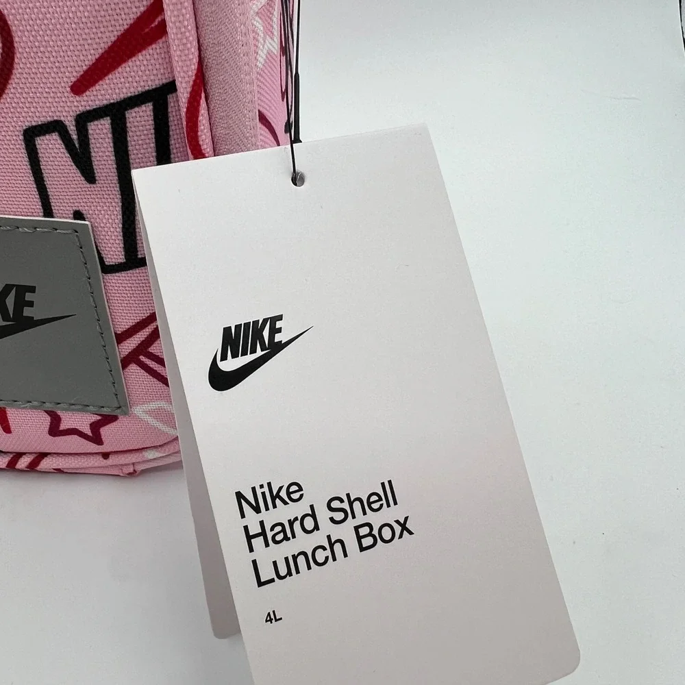 Nike Hard Shell Lunch Box Medium Soft Pink Swoosh Logo back to school